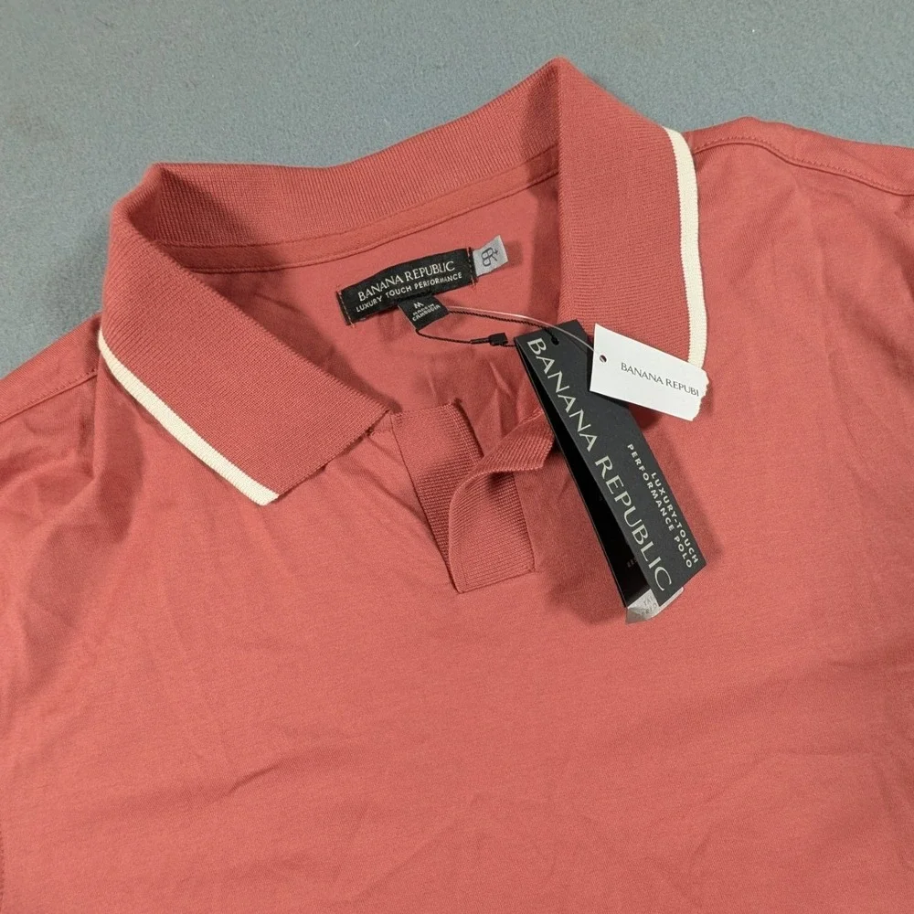Banana Republic Luxury-Touch Performance Polo Mens Medium Short Sleeve Shirt